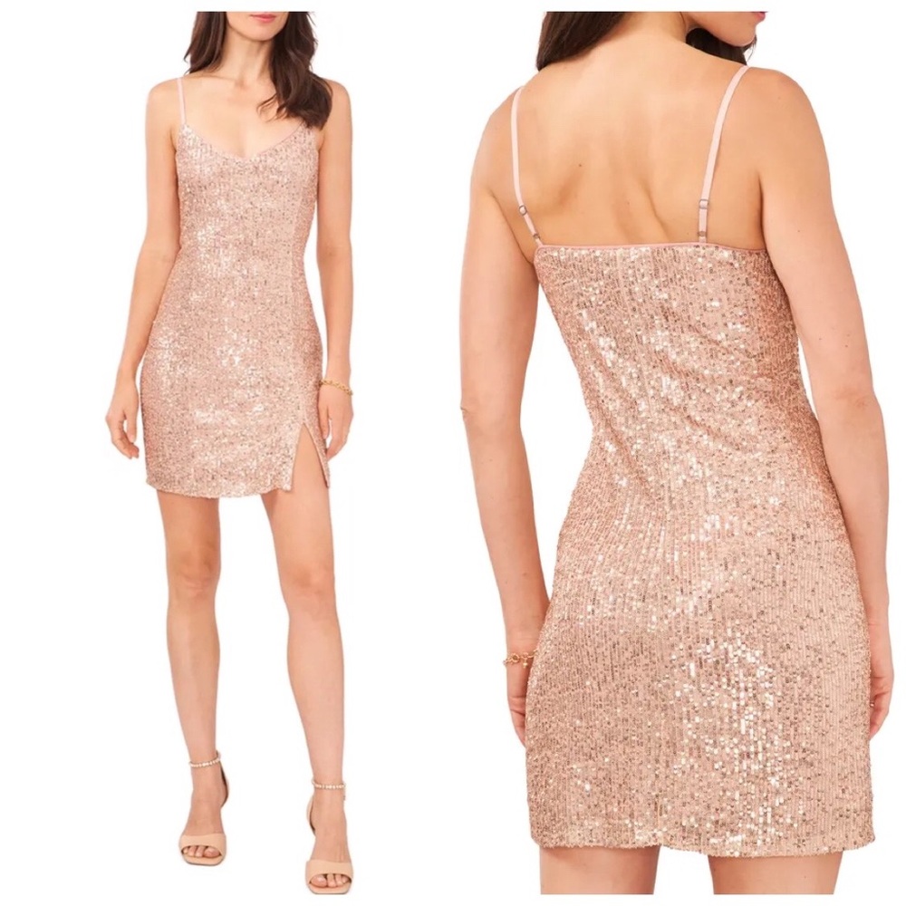 1. State Sequin Sleeveless Mini Slip-dress